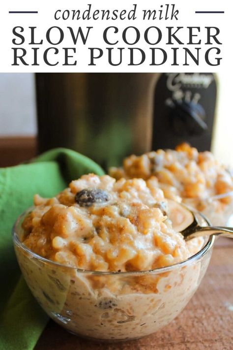 Slow Cooker Rice Pudding with Condensed Milk 11 Creamy Rice Pudding Recipe Slow Cooker, Rice Pudding Recipe Using Sweetened Condensed Milk, Instant Rice Pudding, Rice Pudding With Condensed Milk, Pudding With Condensed Milk, Crockpot Rice Pudding, Slow Cooker Rice Pudding, Slow Cooker Beef Curry, Slow Cooker Rice