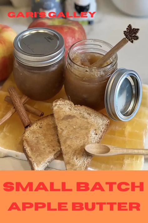 Small Batch Apple Butter Small Batch Apple Butter Recipe, Small Batch Apple Butter, Apple Butter Crock Pot, Apple Butter Recipe, Apple Jam, Fall Snacks, Fall Spices, Honey And Cinnamon, Apple Butter