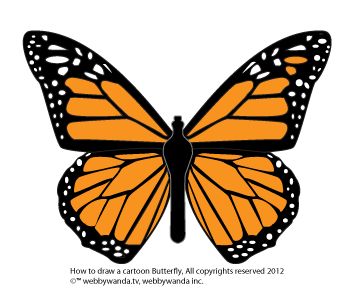 Paint Monarch Butterfly, Draw A Monarch Butterfly, Draw A Butterfly, Monarch Butterflies Art, Monarch Butterfly Garden, Butterflies Wings, Fly Drawing, Butterfly Vector, Pta Ideas