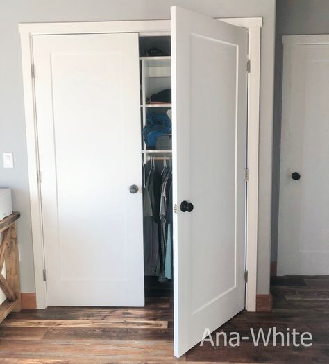 Double Closet Doors Ideas, French Style Closet Doors, Laundry Closet French Doors, Closet Doors French Door, French Country Closet Doors, French Closet Doors Diy, Wainscoting Closet Doors, How To Turn Sliding Closet Doors Into French Doors, Closet Doors That Open Out