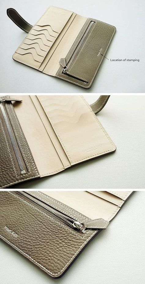 Leather Wallet Design, Spring Handbags, Leather Wallet Pattern, Leather Bag Pattern, Handmade Leather Wallet, Wallets For Women Leather, Wallet Pattern, Naha, Leather Projects