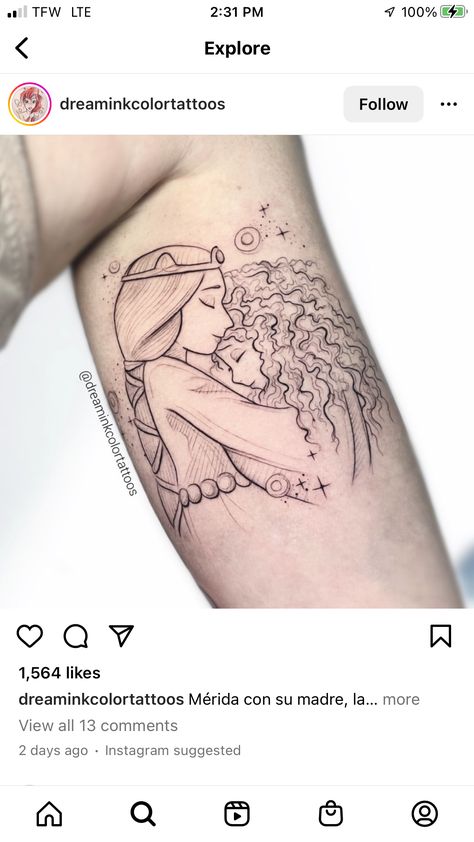 Merida Brave Tattoo Ideas, Disney Brave Tattoo Ideas, Merida Brave Tattoo, Brave Tattoo Disney, Merida Tattoo, Brave Tattoo, Be Brave Tattoo, Kpop Tattoos, Disney Sleeve