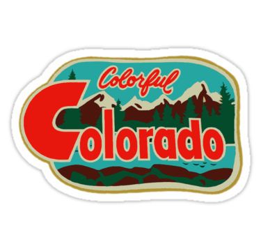 Colorful Colorado Vintage Travel Decal Stickers Colorado Stickers, State Stickers, Outdoor Stickers, Travel Stickers, American Travel, Steam Boats, Stickers For Sale, Burger King Logo, Travel Scrapbook