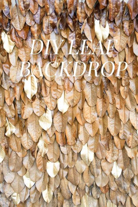 DIY Leaf Backdrop Leaf Backdrop, Diy Leaf, Fall Backdrops, Autumn Leaves Craft, Party Girlande, Diy Leaves, Leaf Crafts, Diy Backdrop, Back Drop