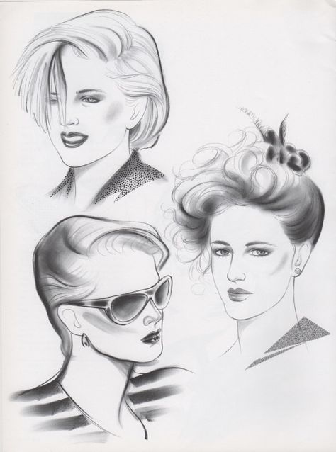 Kojiro Kumagai From Illustration for Hair and Makeup (1987) Cheesecake Art, Punk Avant Garde, Sketch Hair, Fashion Model Drawing, Headpiece Hairstyles, Antonio Lopez, Aesthetic Artsy, 1980s Art, Adventure Time Wallpaper