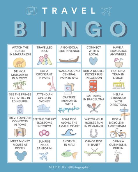 Travel Bingo For Adults, Games For Travel Theme Party, Travel Theme Activities, Travel Theme Games, Travel Theme Party, Travel Bingo, Travel Bridal Showers, Free Bingo Cards, Bingo Template