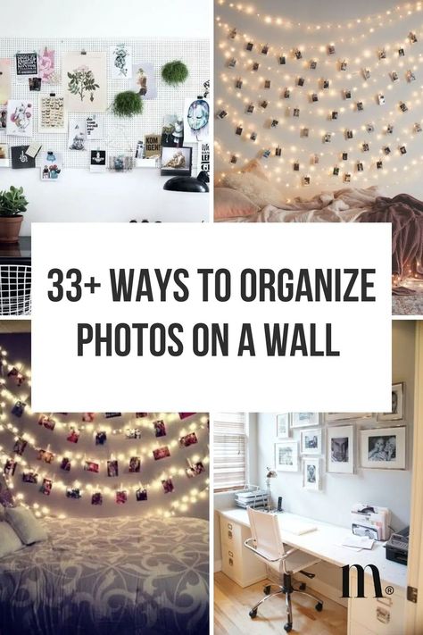 25+ Creative Ways To Organize Photos On A Wall | Momooze.com Creative Photo Display Ideas, Photography Display Ideas, Hanging Family Pictures, Unique Photo Wall, Wall Of Photos, Displaying Family Pictures, Organize Photos, Diy Photo Wall, Diy Photo Display