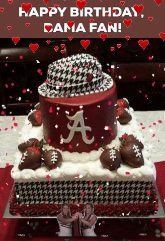 Happy Birthday, Bama Fan!  Roll Tide! via GIPHY Happy Birthday Bama Fan, Happy Birthday Alabama Fan, Alabama Birthday Cakes, Alabama Cakes, Roll Tide Alabama, Tide Logo, Birthday Gifs, Alabama Crimson Tide Logo, Decorating Icing