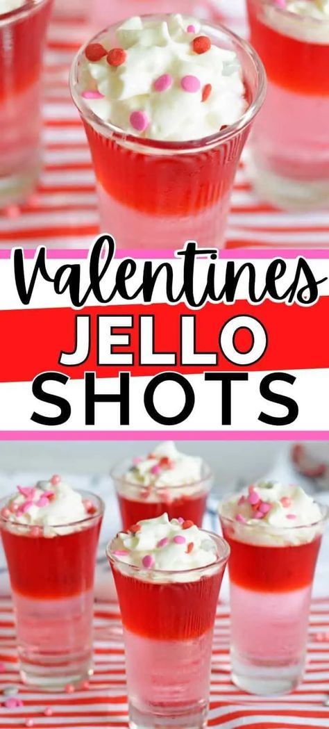 Valentine’s Day Jello Shots, White Jello Shots, White Jello, Strawberry Jello Shots, Champagne Jello Shots, Best Jello Shots, Jello Shots Recipe, Apple Pucker, Whipped Vodka