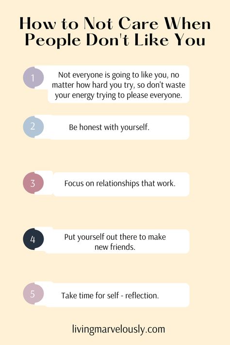 Ever found yourself wondering 'why don't people like me'? There may be very valid reasons, but it's also important to learn how not to care. Learn why some people might seem like they don't like you, but how not to care about what other people think. Reclaim your self-worth, build your confidence, and recognize that those meant to be in your life will always love you for exactly who you are! How To Be Okay With People Not Liking You, How Not To Care, Tips To Not Care What People Think, How To Seem Confident, How To Act Like You Don't Care, How To Not Care About What Others Think, How Not To Care What People Think, How To Attract People To You, Why Don’t People Like Me