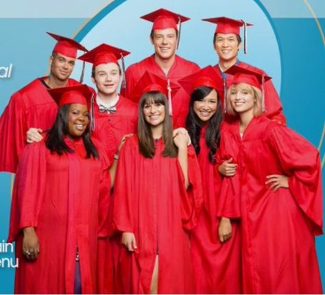 Glee Graduation Glee Graduation, Glee Season 5, Dorm Door, Finn Hudson, Rachel Berry, Naya Rivera, Casting Pics, Cory Monteith, Dianna Agron