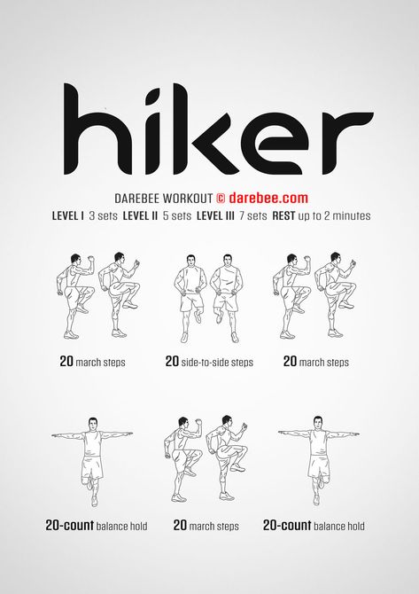 Hiker Workout Hiking Workout Training, Office Workouts, 2023 Workout, Hero Workouts, Home Boxing Workout, Shred Workout, Army Workout, Mini Workouts, Hiking Workout