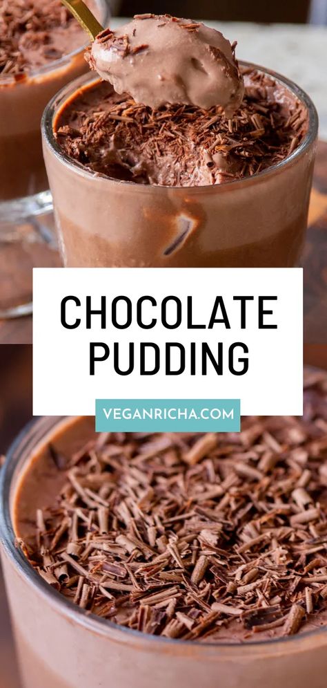 Dairy Free Dessert Easy, Vegan Chocolate Pudding, Vegan Pudding, Vegan Chocolate Mousse, Avocado Chocolate Pudding, Chocolate Pudding Recipes, Avocado Chocolate, Cooking Chocolate, Vegan And Gluten Free