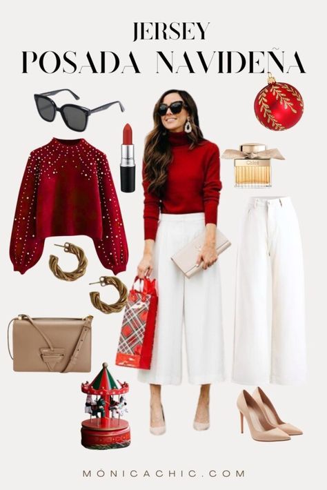 Nutcracker Market Outfit, Christmas Holiday Outfits Women, Elegant New Years Outfit, Outfit Cena Navidad, Red Christmas Outfit Women, Outfit Para Posada, Outfits Posada, Holidays Outfits Christmas, Outfit Posada