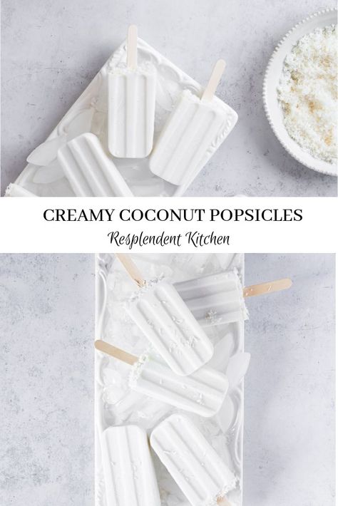 Mermaid Diet, Coconut Milk Popsicles, Milk Popsicles, Vegan Popsicles, Healthy Popsicle Recipes, Coconut Popsicles, Postre Keto, Vegan Coconut, Homemade Popsicles