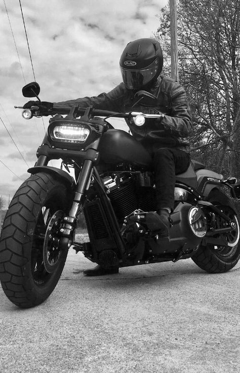 Harley Fat Bob, Harley Davidson Fat Bob, Futuristic Motorcycle, Trek Bikes, Fast Bikes, The Boogeyman, Harley Bikes, Cruiser Motorcycle, Motorcycle Gear