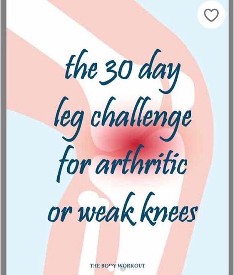 A 30-day leg challenge for arthritic or weak knees. Start today to get some relief and strength back into your legs. An instant download upon purchase. #kneepainexercises #fitness #kneepainexercisesarthritis #fitfam #kneepainrelief #workoutplan exercisesforarthritiskneepain #kneepainexercises #workoutpdf 30 Day Leg Challenge, Knee Workout, Workout Printable, Leg Challenge, Knee Strengthening, Bad Knee Workout, Workout Journal, Weak Knees, Printable Workout