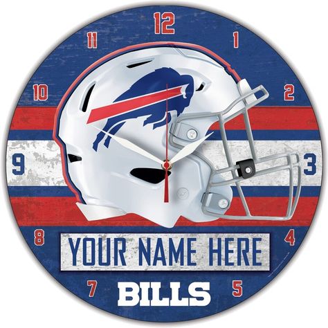 Are You A Dedicated & Faithful Bills Fan? If So, Then What About Checking Out These Colorful & Sophisticated Buffalo Bills Clocks. Track The Time & Never Miss Another Bills Game Day Fixture. A Perfect Addition To Your Existing Fan Gear And A Great Way To Add Some Color To Your Football Cave! Different Designs To Choose From! Grab Yours Here! #nfl #americanfootballaccessories #buffalobills #buffalobillsclock #buffalobillsclocks #buffalobillswallclock #billsclock #billsclocks #espnnfl Buffalo Bills Game, Buffalo Bills Gear, Iphone Texts, Buffalo Bills Logo, Bills Logo, Buffalo Bills Football, Football Accessories, Home Clock, Nfl Football Teams