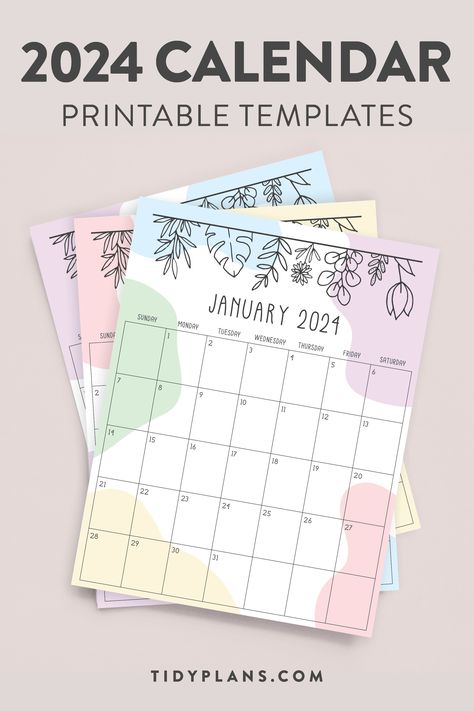 2024 Calendar Template, 2024 Planner Template, Calender 2024 Free Printable, Cute Calendar 2024, Printable Calendar 2024, Blank Monthly Calendar Printable Free, 2024 Calendar Printable Free, Calender Printables, 2024 Printable Calendar