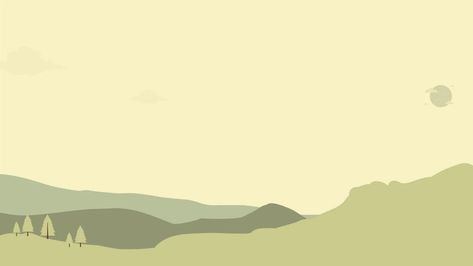 Green Minimalist Illustrated Landscape Desktop Wallpaper - Templates by Canva Cool Wallpapers Cats, Landscape Minimalist, Pure Aesthetic, Minimalist Background, Cityscape Wallpaper, Minimal Background, Green Artwork, Boat Wallpaper, Background Landscape