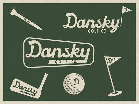 Dansky Golf Co. by EllisDesignCo on Dribbble Retro Golf Aesthetic, Rhombus Logo, Golf Graphic Design, Golf Branding, Golf Logo Design, Wallpaper Spongebob, Golf Graphic, Retro Golf, Work Folders