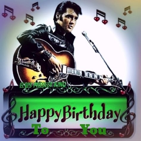 happy birthday Elvis Elvis Presley's Birthday, Happy Birthday Humorous, Happy Birthday Elvis, Elvis Birthday, Birthday Text, Happy Birthday Meme, Happy Birthday Funny, Happy Birthday Pictures, Singing Happy Birthday