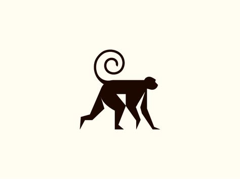 monkey by Sandro Laliashvili Monkey Logo Design, Monkey Icon, Monkey Logo, Monkey Tattoos, Logo Animal, Art Beat, Monkey Design, Logo Luxury, Monkey Art