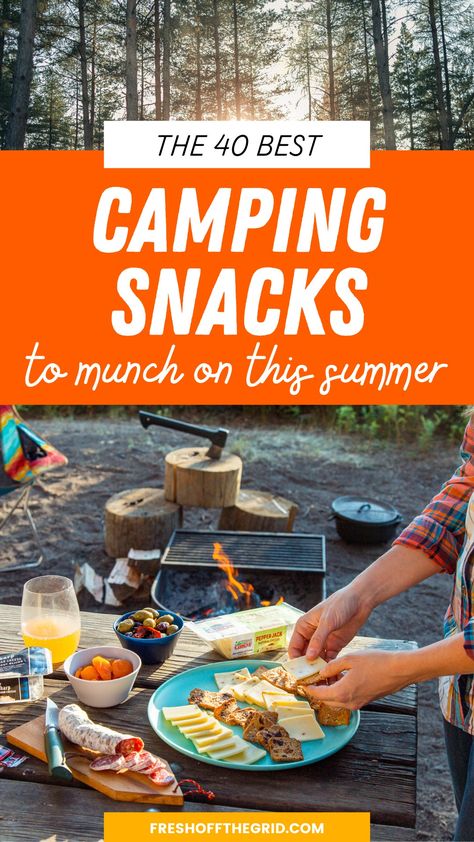 Stay energized for a weekend full of adventure with these great camping snacks! We're sharing a ton of ideas beyond the classics, including healthy snacks, snacks for kids, and next-level ideas for "glamping"!