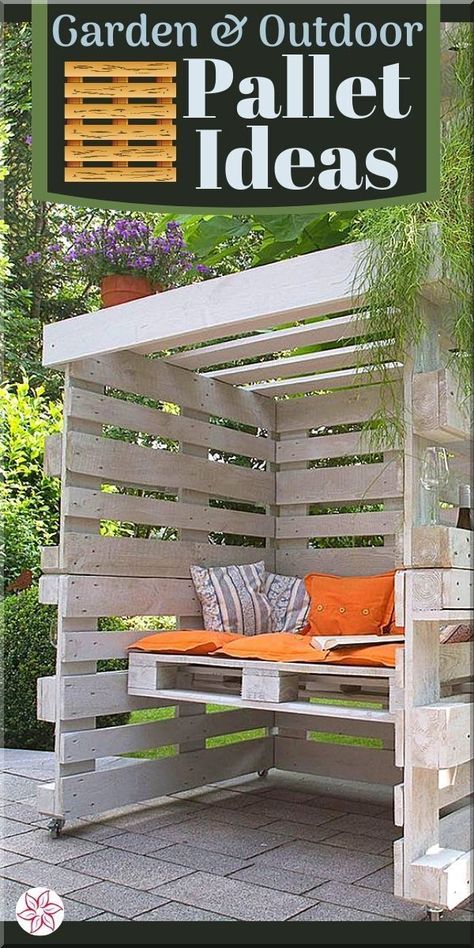 Outdoor Pallet Ideas, Pallet Projects Outdoor, Pallet Patio Furniture Diy, Outdoor Pallet Projects, Potting Benches, Pallet Projects Garden, Outdoor Pallet, Diy Wood Pallet Projects, Pallet Projects Easy