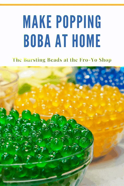 Boba At Home, Smoothie Station, Boba Tea Recipe, Boba Recipe, Popping Boba, Bubble Tea Recipe, Frozen Yogurt Shop, Boba Drink, Decorações Com Comidas