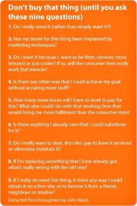 Before buying something.. Ask yourself these questions Questions To Ask Before Buying Something, Anti Consumerism, Becoming Minimalist, Buying Stuff, Minimal Living, Minimalist Life, Simplifying Life, Live Simply, Minimalist Lifestyle