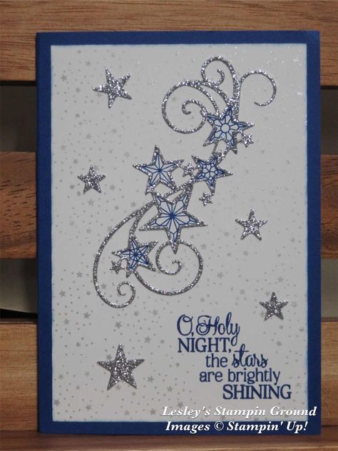 Lesley's Stampin Ground : So Many Stars Stampin Up Weihnachten, Small Stars, Star Cards, Homemade Christmas Cards, Stampin Up Christmas Cards, Christmas Card Crafts, Whisper White, Stampin Up Christmas, Diy Christmas Cards