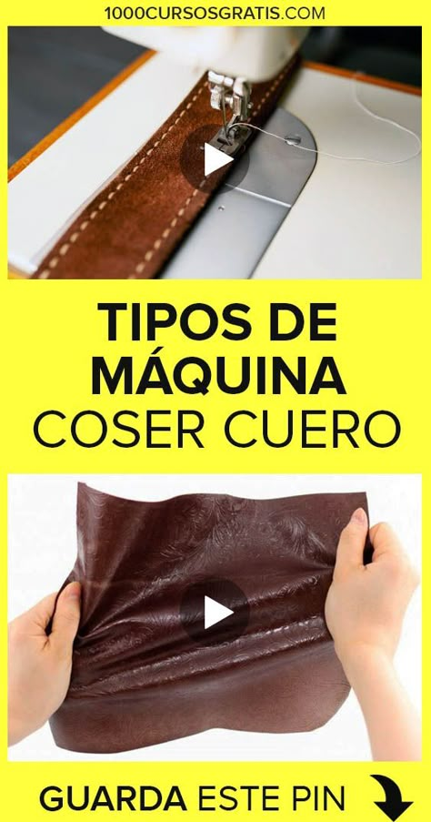 Si necesitas coser cuero o quieres aprender más sobre el maravilloso mundo de la costura, entonces este tutorial te será de mucha ayuda, porque veremos los tipos de máquina para coser este material. 👆👆👆 #costura #manualidades #diy #cursos Manualidades Diy, Leather Diy, Leather Craft, Purse, Sewing, Leather