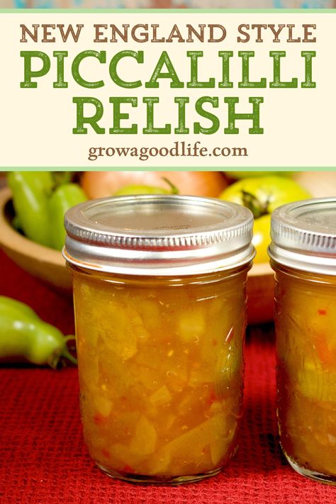 Piccalilli Recipes, Spicy Relish, Canning Green Tomatoes, Green Tomato Relish, Green Tomato Recipes, Canning Peaches, Freezing Food, Canning Recipe, Homemade Sauce Recipes