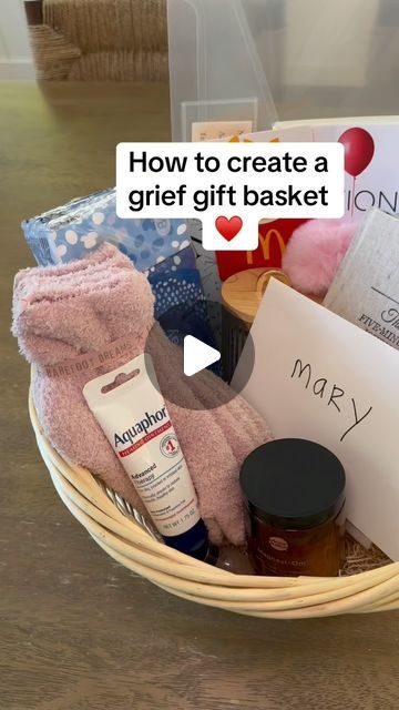 Lisa Jones on Instagram: "The items that provided a source of comfort during my grief. 🤍 #healing #grief" Condolences Basket Ideas, Post Surgery Gift Basket For Women, Grievance Care Package, Diy Sympathy Gifts Basket, Care Basket For Sick Friend, Gifts For Grievers, Comfort Gift Basket Ideas, Condolences Gift Ideas, Grievance Gift Basket