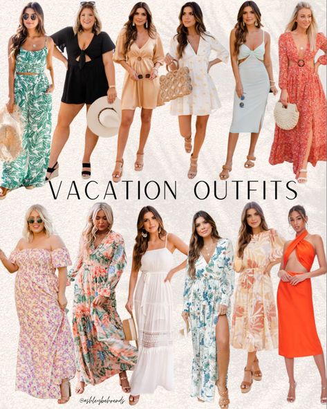 Vacation style outfits #springstyle #springfashion #springoutfits #affordablestyle #affordablefashion #florals #dresses #romper #maxidress #minidress #mididress #romper #boho #tropicalprint #floralprint #vacationoutfits #resortstyle #summeroutfits #bridalshower #whitedress #twopieceset #winerydresses #liketkit #LTKunder100 #LTKcurves #LTKtravel Sun Dresses For Vacation, Summer Vacation Mini Dresses, Beach Dress Outfit, Goa Trip, Cotton Dress Indian, Cruise Attire, Summer Holiday Outfits, Travel Outfits, Dress Indian