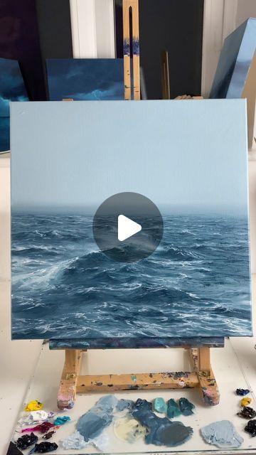 Painting Techniques Art, Ocean Waves Painting, Seascapes Art, Wave Painting, Ocean Painting, Sea Ocean, Seascape Paintings, Ocean Photography, Beach Scenes