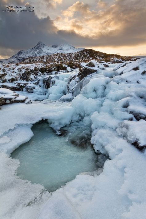 Scotland Snow, Dunvegan Castle, Scottish Isles, Scotland Aesthetic, Frozen Waterfall, Beautiful Scotland, Scotland Landscape, Isle Of Skye Scotland, Scotland Forever