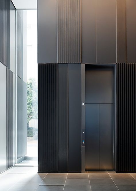 Elevator Interior Design, Lift Lobby Design, Elevator Lobby Design, Residential Lobby, Lift Lobby, Building Lobby, Elevator Interior, Elevator Lobby, Lobby Wall