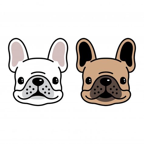 Perro vector bulldog francés cabeza de dibujos animados | Premium Vector #Freepik #vector #diseno #perro #caracter #dibujos-animados Paw Cartoon, Head Cartoon, Black French Bulldogs, Dog Words, Bulldog French, French Bulldog Funny, Dog Muzzle, French Bulldog Dog, Dog Vector