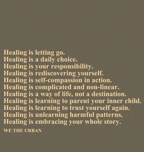 Healing Therapy, Learning To Trust, A Way Of Life, Self Compassion, Healing Quotes, Inner Child, Trust Yourself, Letting Go, No Response