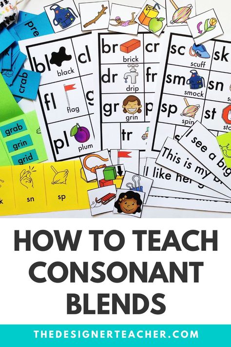 Teaching Letter Blends, Teaching Consonant Blends, Teaching Blends First Grade, Teaching Blends Kindergarten, L Blends Activities, Kindergarten Phonemic Awareness, Phoneme Segmentation Activities, Consonant Blends Activities, Phonics For Kindergarten