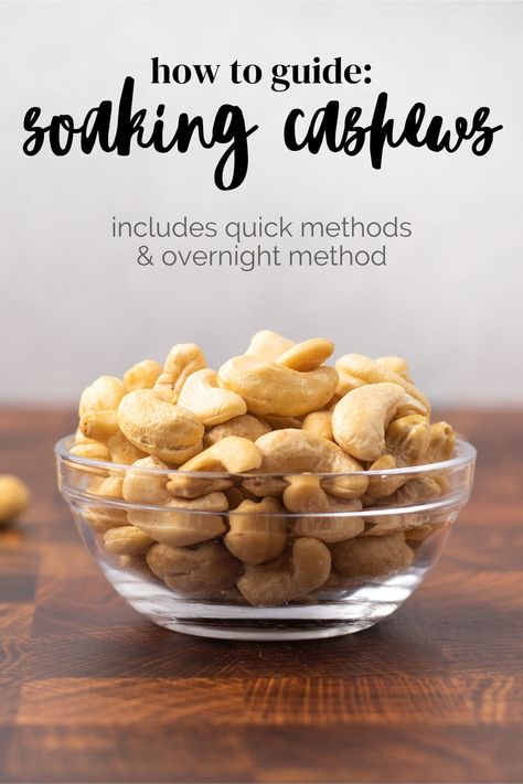 Learn the best ways to soak cashews: There are 3 easy methods, including two quick methods and the overnight method. Soaked cashews made the creamiest vegan & dairy-free sauces and cheeses! Cashew Cream Recipe, Dairy Free Sauces, Plant Based Diet Recipes, Homemade Yogurt, Vegan Meal Prep, Vegan Kitchen, Plant Based Eating, Vegan Cooking, Vegan Dinner Recipes