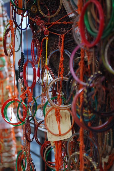 holy threads and sacred trees... the colorful bangles in INDIA...to symbolize hope....hmmmm wishful thinking maybe?? Ceremonial Embroidered Fabric With Silk Thread For Festivals, Diwali Ceremonial Silk Thread Embroidered Fabric, Hemp Tree Of Life, Festival Spiritual Hand-knotted Mala, Tree Of Life Hemp, Sacred Threads, Colorful Bangles, Wishful Thinking, Sacred Tree