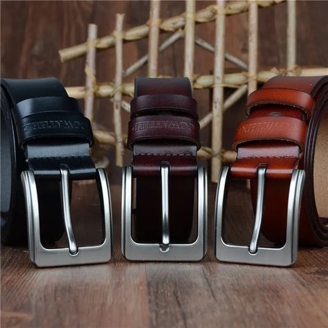 Pure leather men belts with free engraving 2000/= Only WhatsApp 0714062929 or 0715909090 to order Casual Leather Belt, Bar Accessories Decor, Fashion Packaging, Belts For Men, Vintage Leather Belts, Jeans Belt, Cow Skin, Designer Belts, Elegant Man