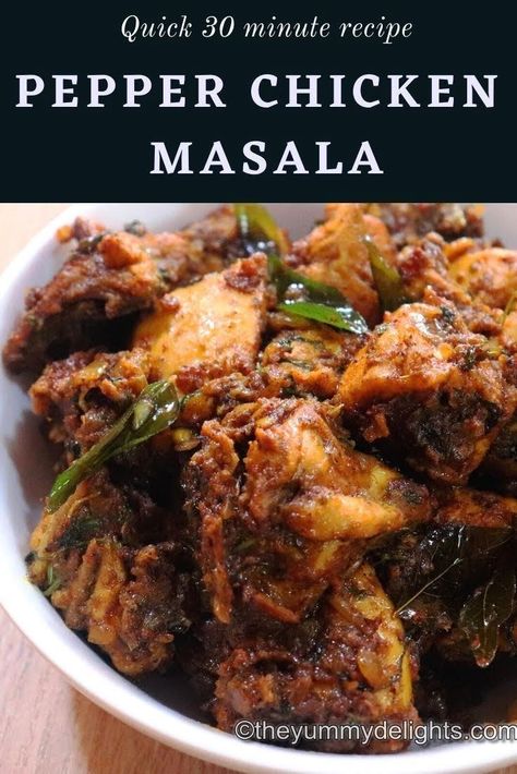 Kerala Chicken Recipes, South Indian Chicken Recipes, Indian Chicken Curry Recipe, Chicken Masala Recipe, Pepper Chicken Recipe, Pan Chicken Recipes, Recipes With Chicken And Peppers, Indian Chicken Recipes, Favorite Recipes Chicken