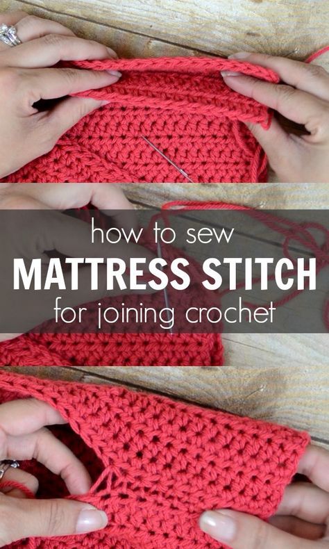 Joining Crochet, Crochet Pieces, Mattress Stitch, Confection Au Crochet, Crochet Sweaters, Sew Ins, Crochet Tips, Crochet Simple, Crochet Lessons