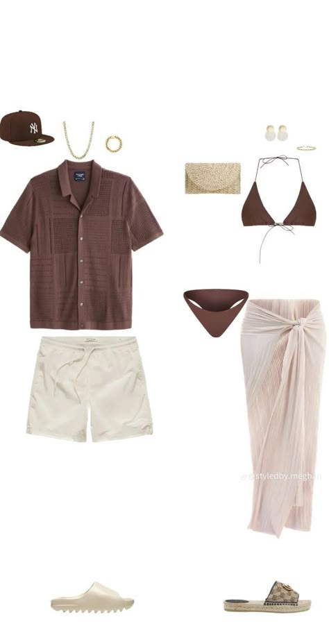 Vacation Outfits Men, Couple Outfit Ideas, Matching Fits, Cute Vacation Outfits, Vacation Fits, Couple Fits, Couples Outfits, Couples Outfit, Classy Outfits Men