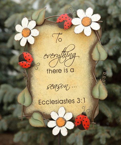 Look at this Ladybug & Daisy Garden Stake on #zulily today! A Ladybug, Garden Quotes, Lady Bugs, Favorite Bible Verses, Faith Inspiration, Garden Signs, Spiritual Inspiration, Christian Inspiration, Bible Verses Quotes