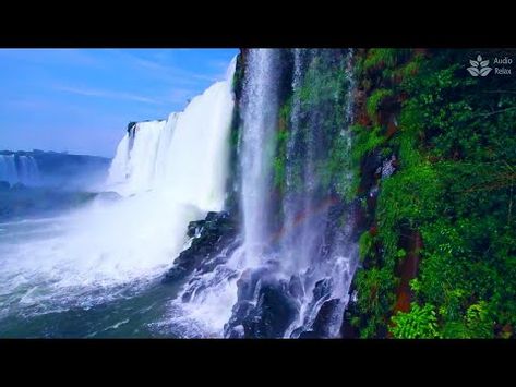 Large Waterfall Sounds for Sleeping Large Waterfall, Waterfall Sounds, Mountain Waterfall, Largest Waterfall, Nature Sounds, White Noise, Sunny Day, Sound, Sleep